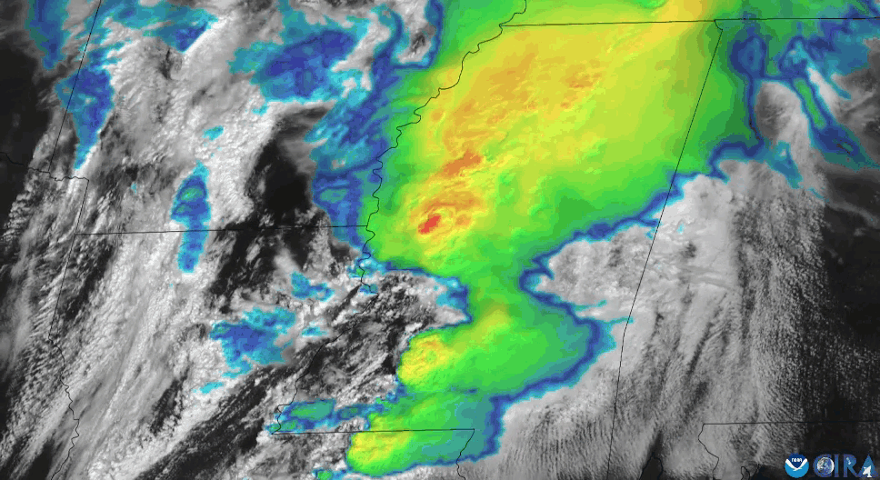 The L3Harris Technologies-built Advanced Baseline Imagery on the National Oceanic and Atmospheric Administration’s GOES East satellite provided detailed views of the thunderstorms in Mississippi that spawned numerous tornadoes on March 15.